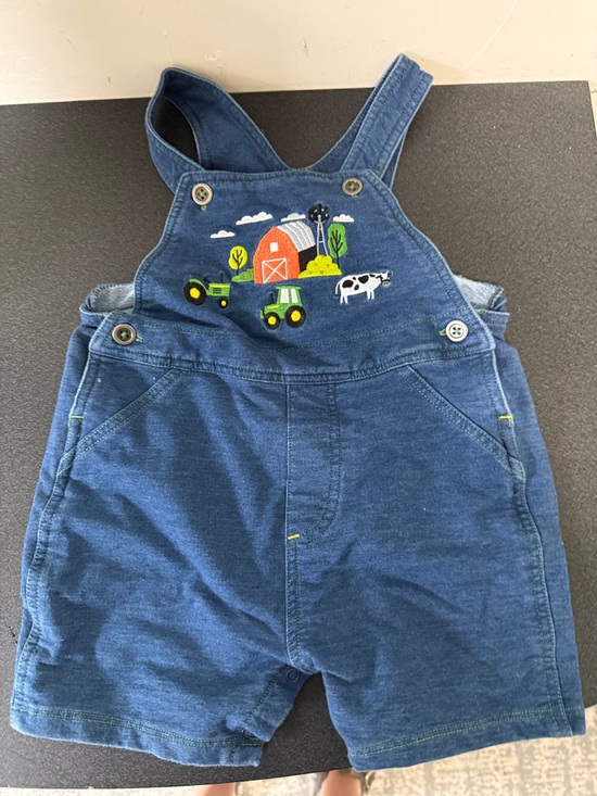 John Deere Other - Blue Toddler Farm Tractor Embroidered Overalls
